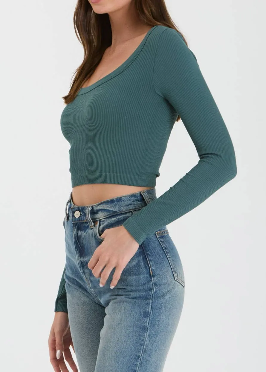 Kenzie Scoop Neck Knit Top