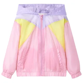 Kids' Hooded Jacket - Multicolour Patchwork - Size 140 (Age 9-10) - Comfy, Durable, Water-Resistant