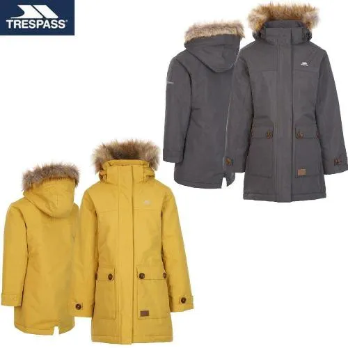 Kids Trespass Rhoda Fishtail Padded Jacket - Windproof & Waterproof - Ultimate Protection for Your Child