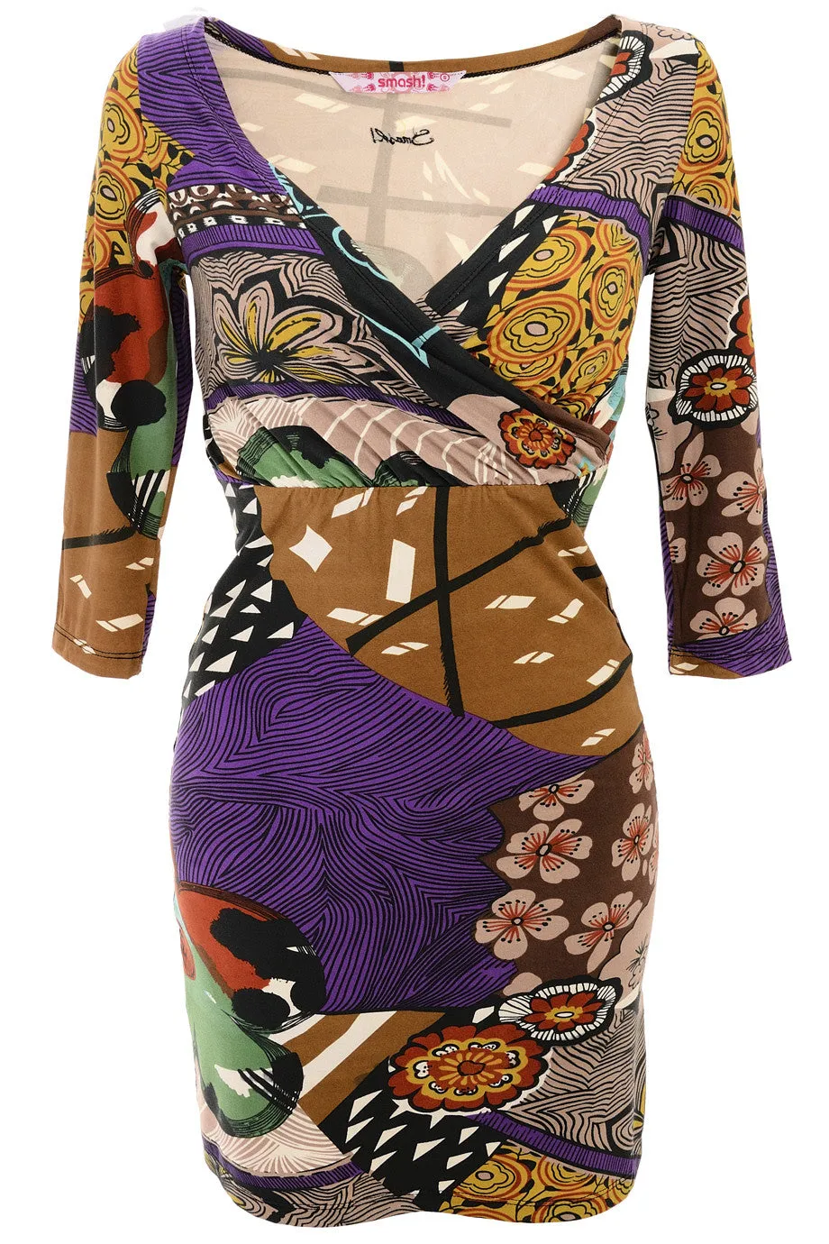 KIWI Printed Wrap Dress