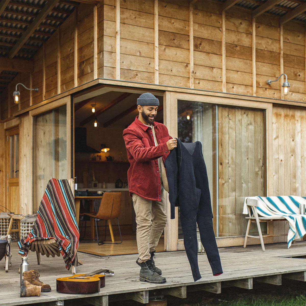 Kodiak Sherpa Lined Cord Overshirt - Russet Brown