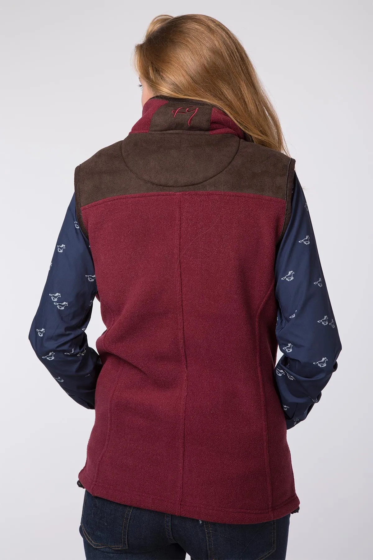 Ladies Lady Garton Fleece Gilet Ry Motif