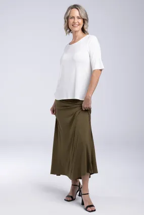 Lana Long Skirt - Dark Olive