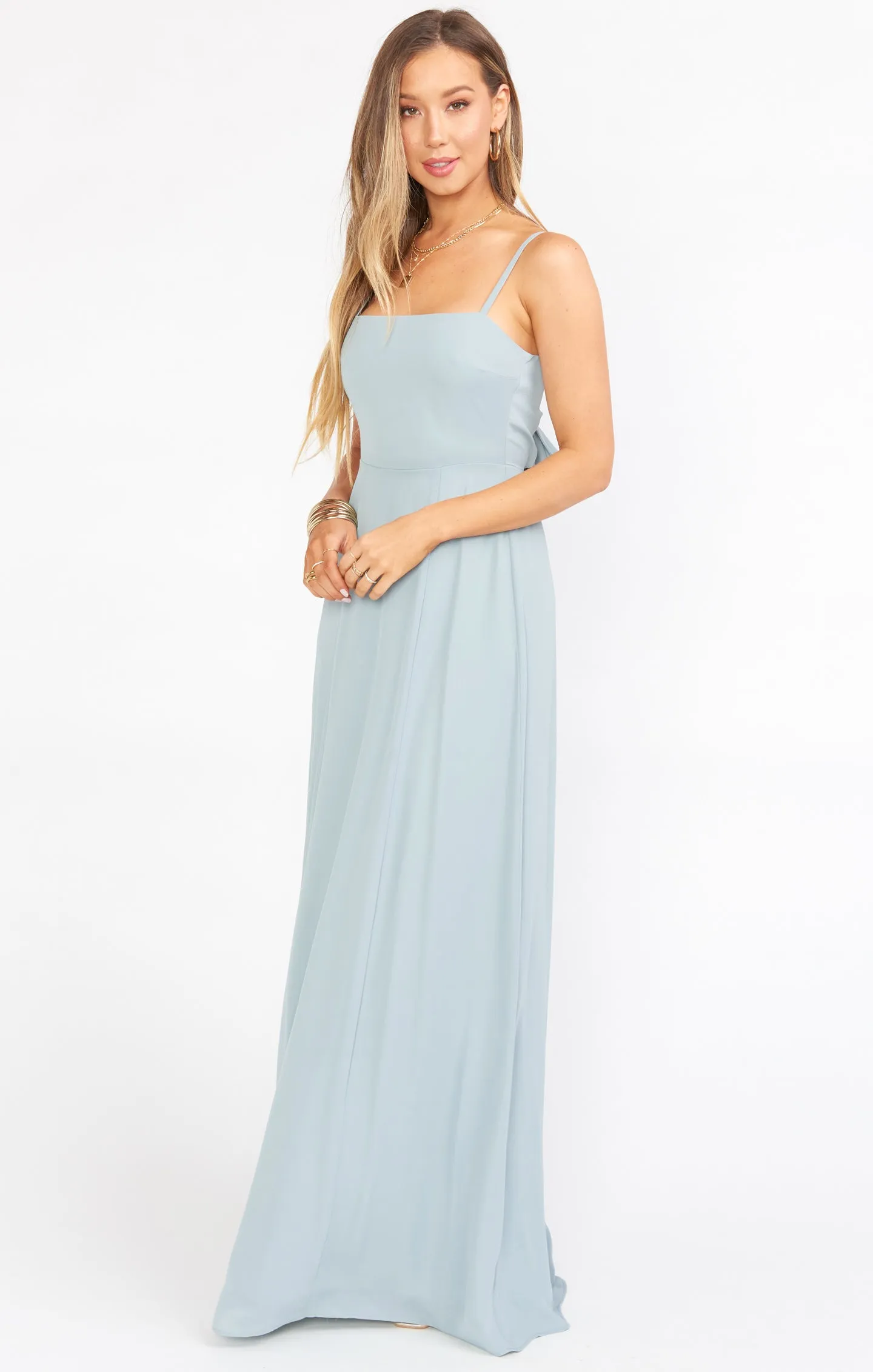 Lauren Tie Maxi Dress ~ Silver Sage Crisp