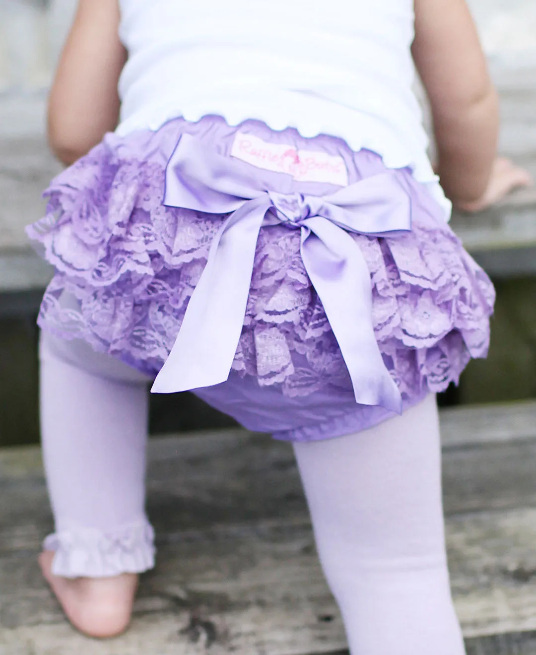 Lavender Footless Ruffle Tights