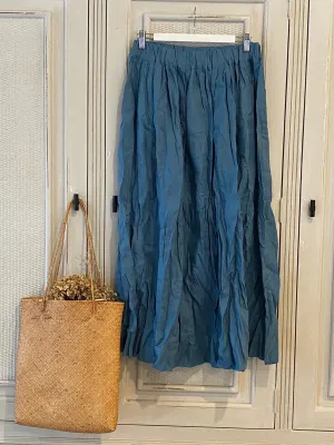 Layla Maxi Skirt in Azure