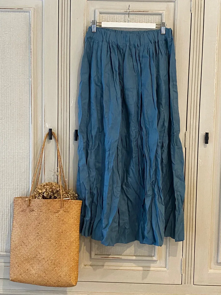 Layla Maxi Skirt in Azure