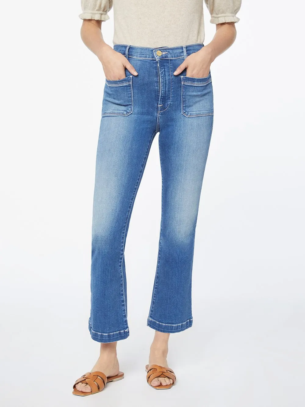 Le Bardot Crop Flare -- Madera Prim