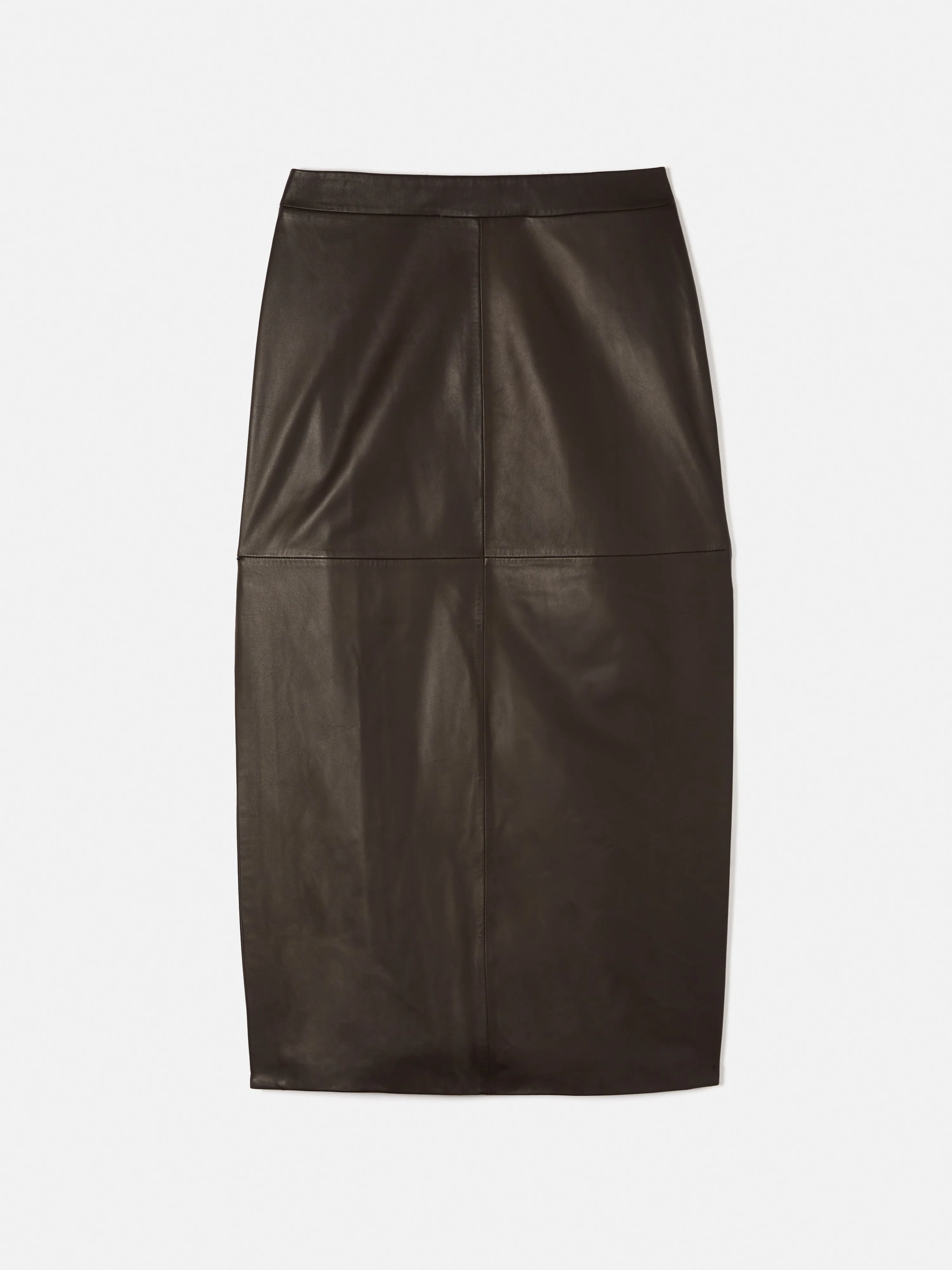 Leather Maxi Skirt | Chocolate