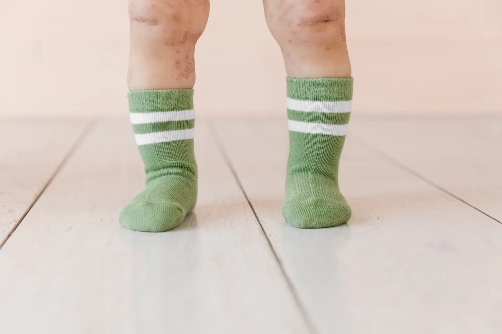 Little Stocking Co  | Midi Socks 3 Pack ~ Garden Striped