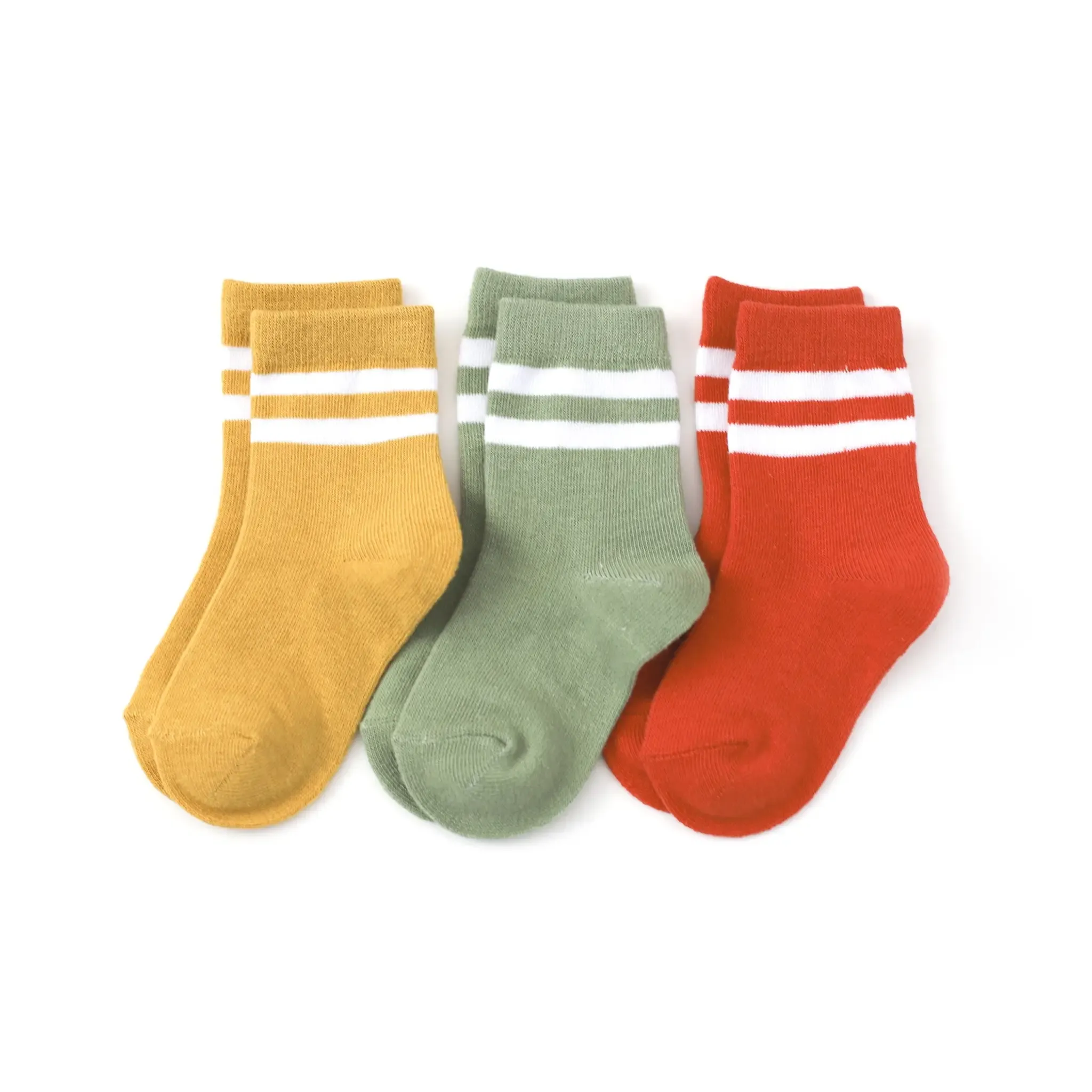 Little Stocking Co  | Midi Socks 3 Pack ~ Garden Striped