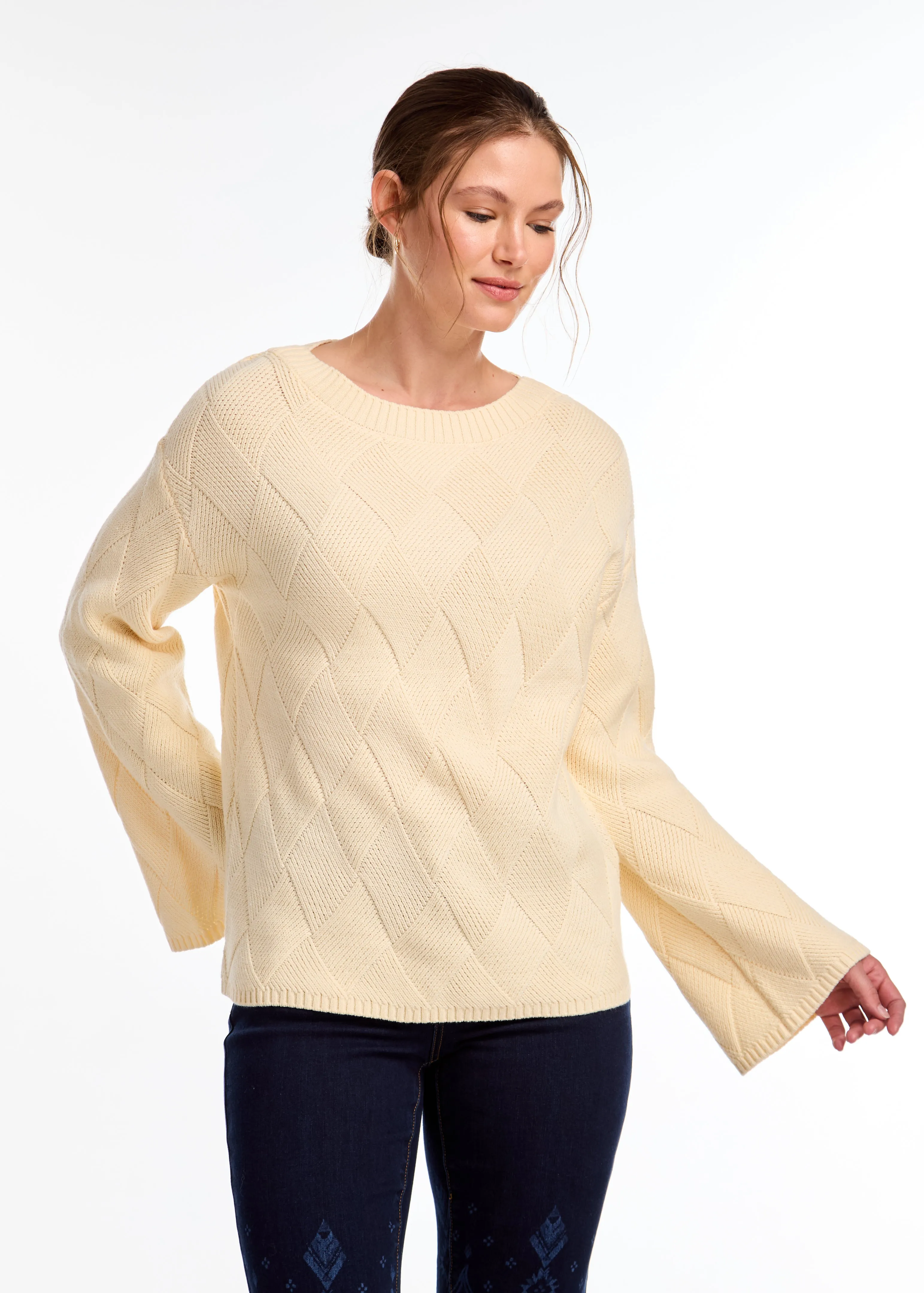 Long Sleeve Boat Neck Sweater