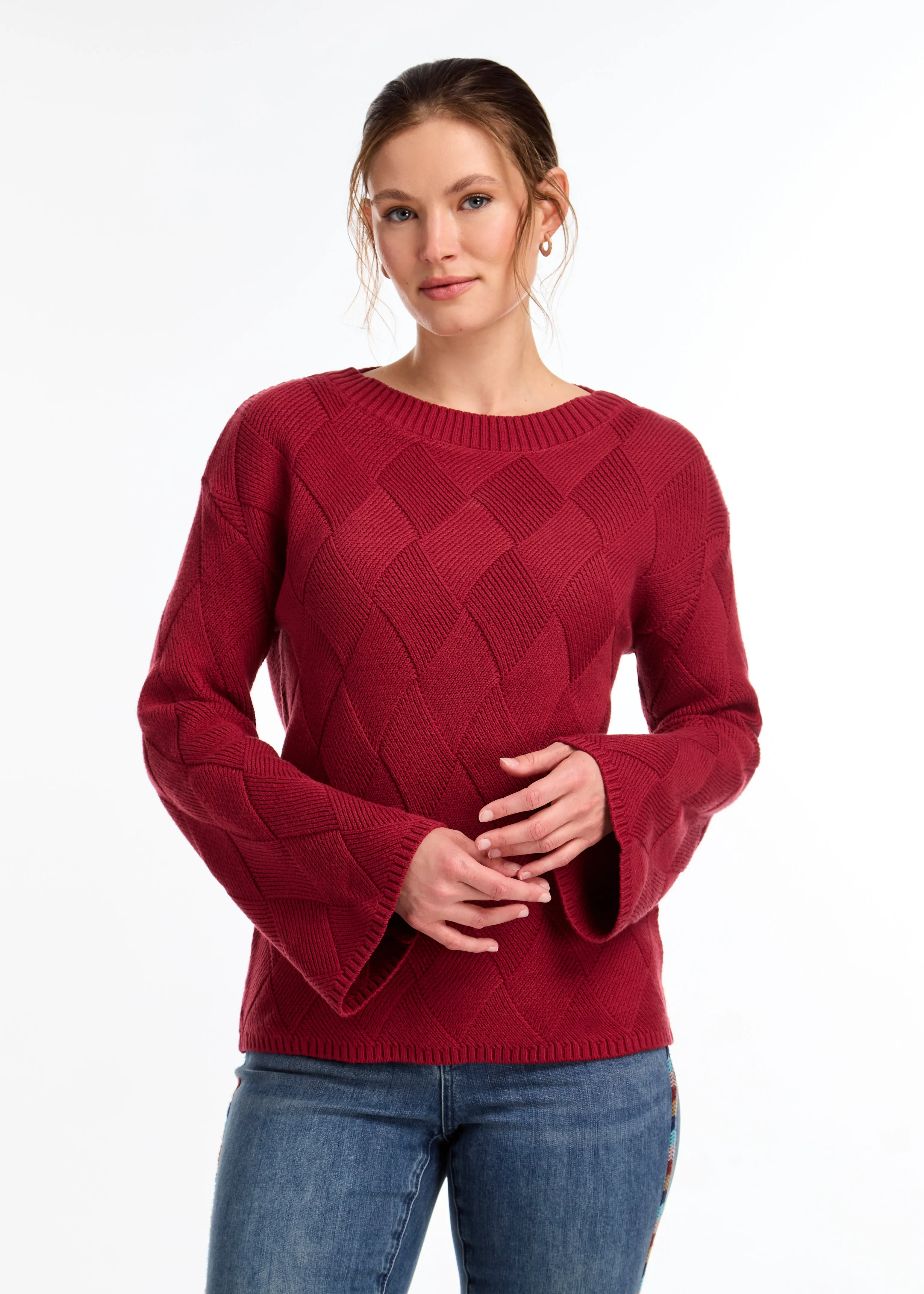 Long Sleeve Boat Neck Sweater