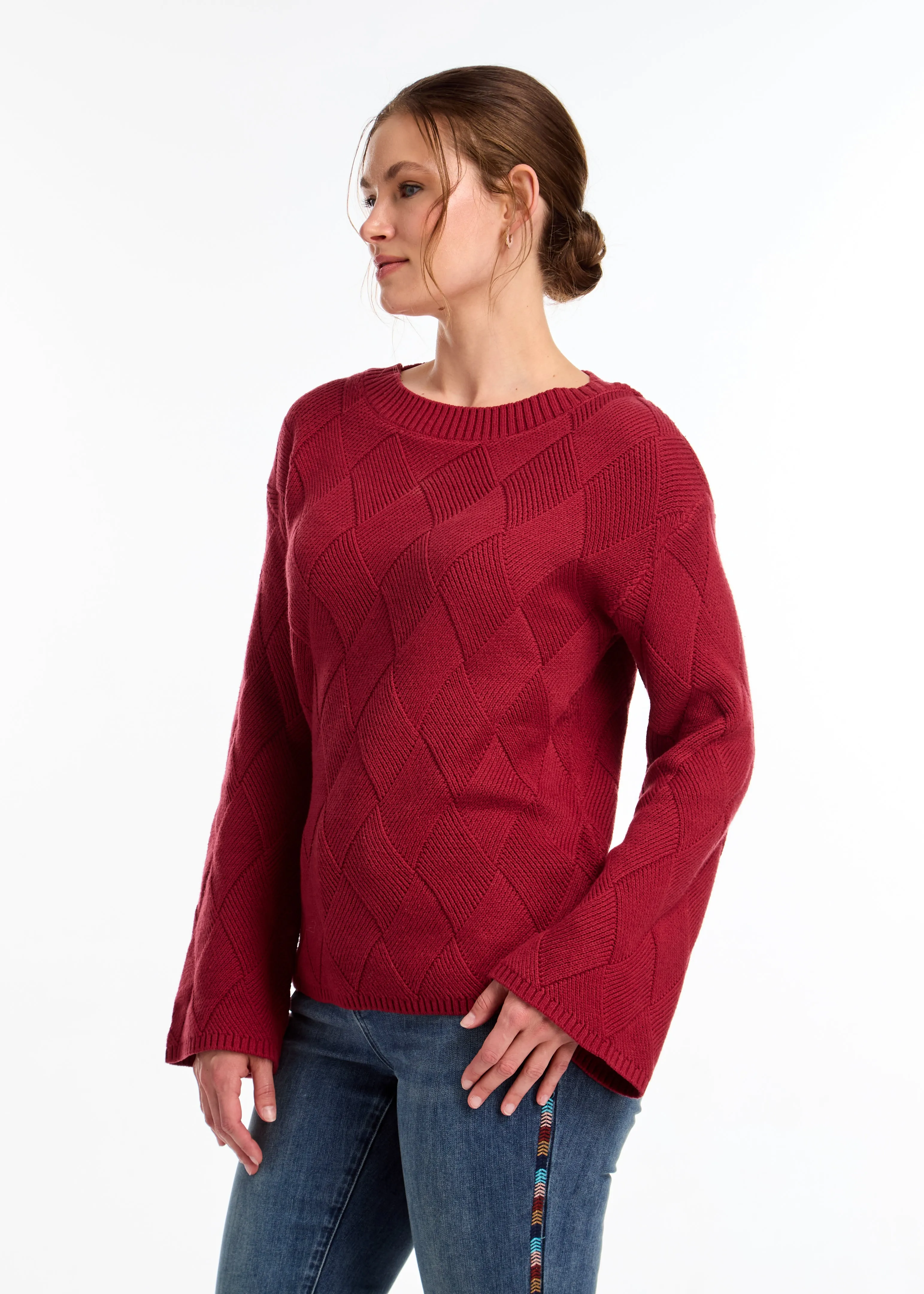 Long Sleeve Boat Neck Sweater