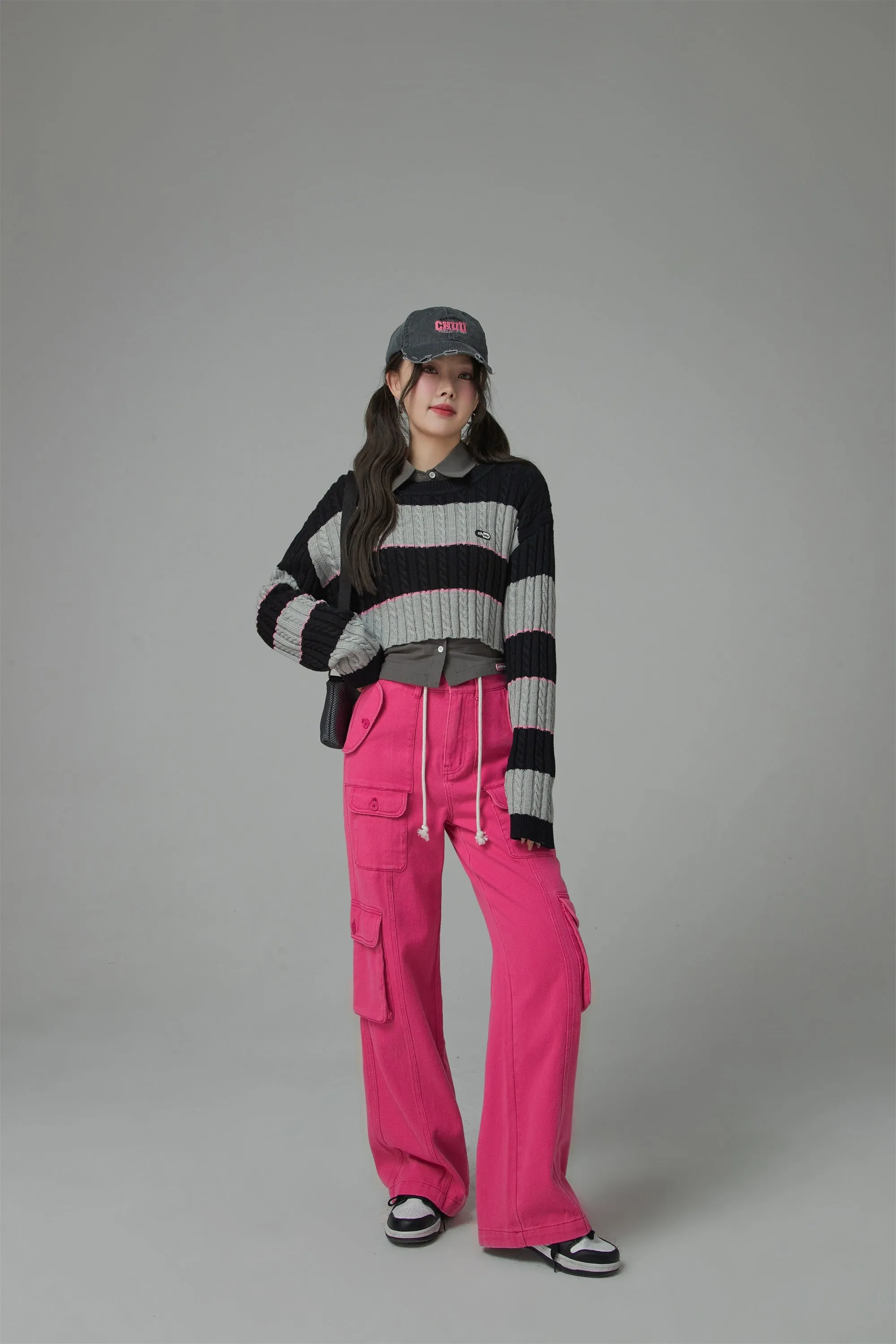 Love Again Stripe Crop Knit Sweater