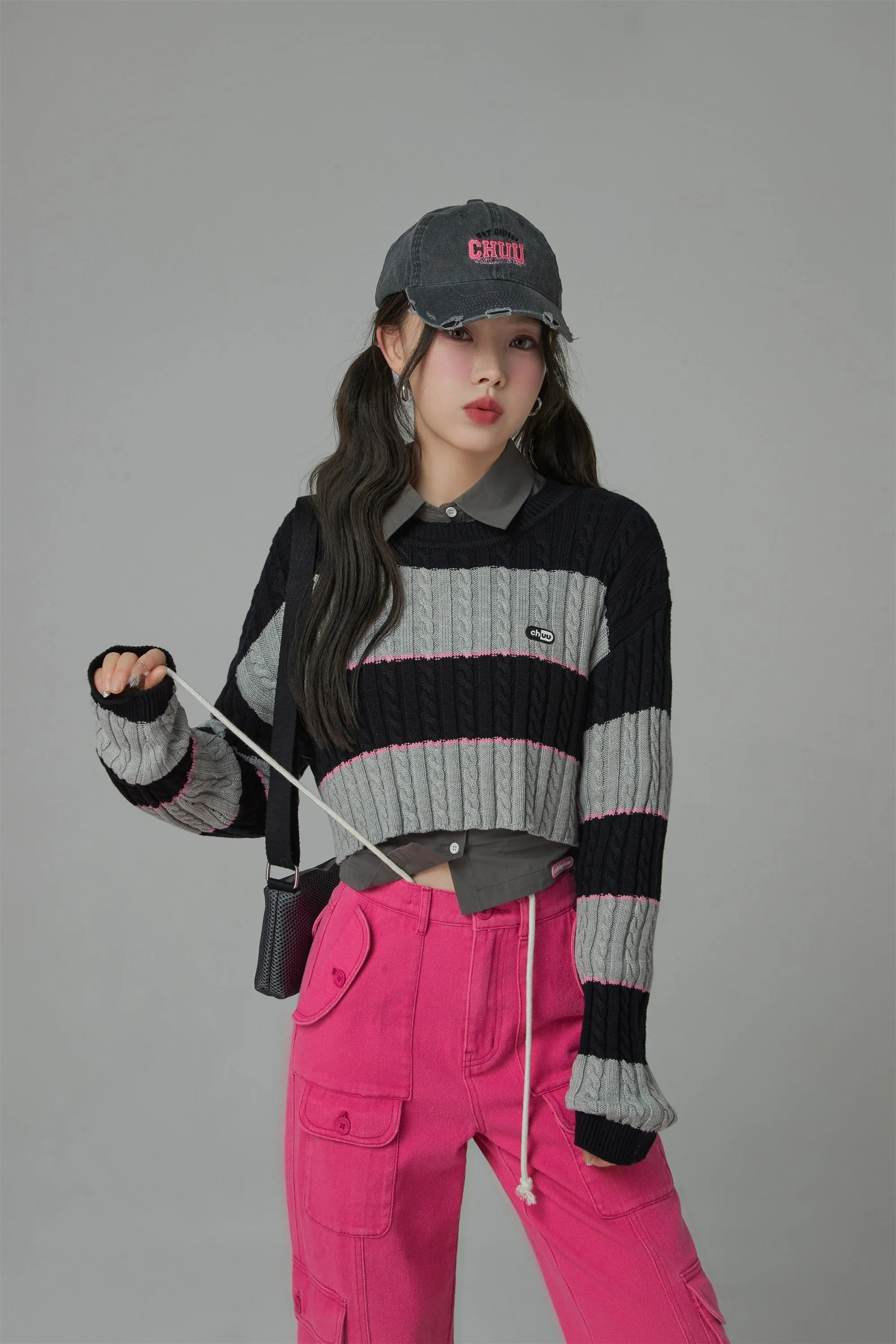 Love Again Stripe Crop Knit Sweater