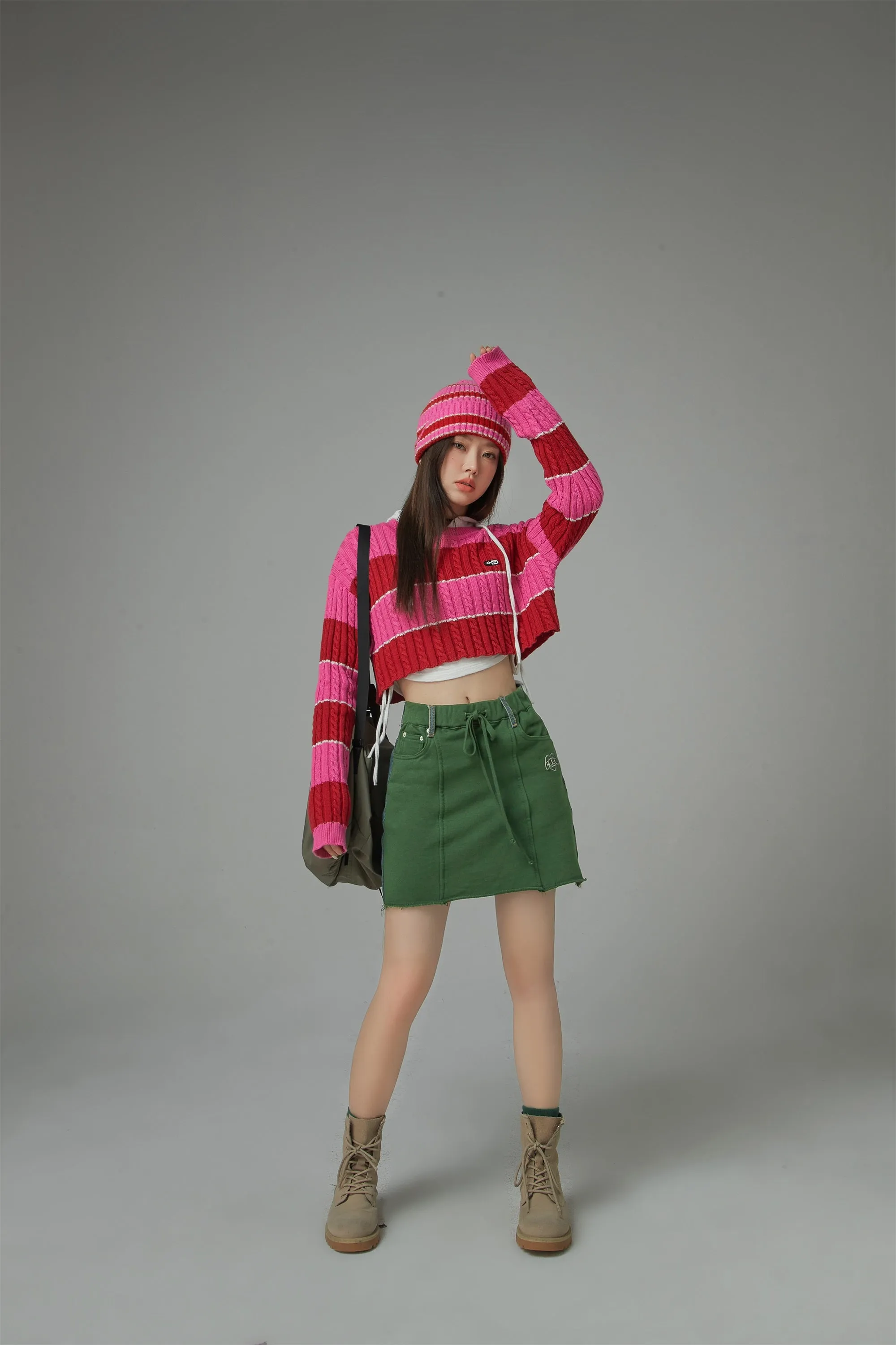 Love Again Stripe Crop Knit Sweater