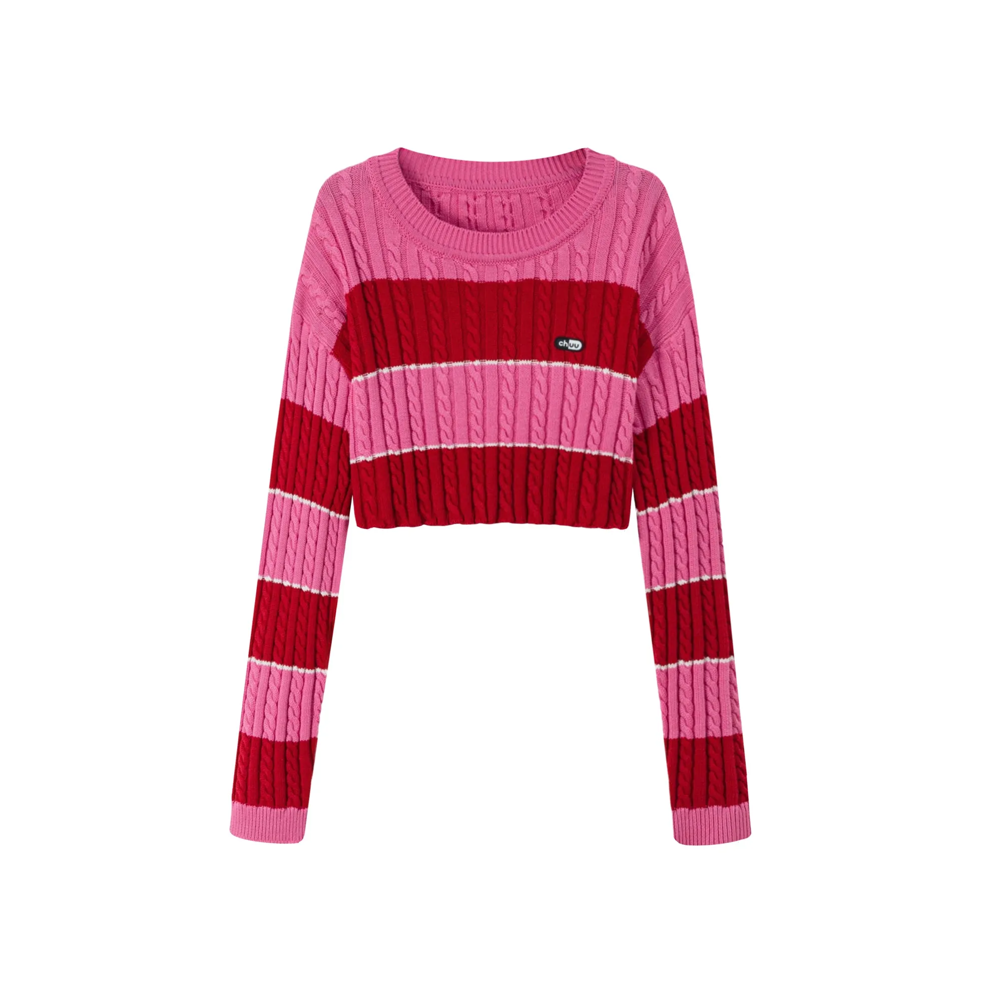 Love Again Stripe Crop Knit Sweater