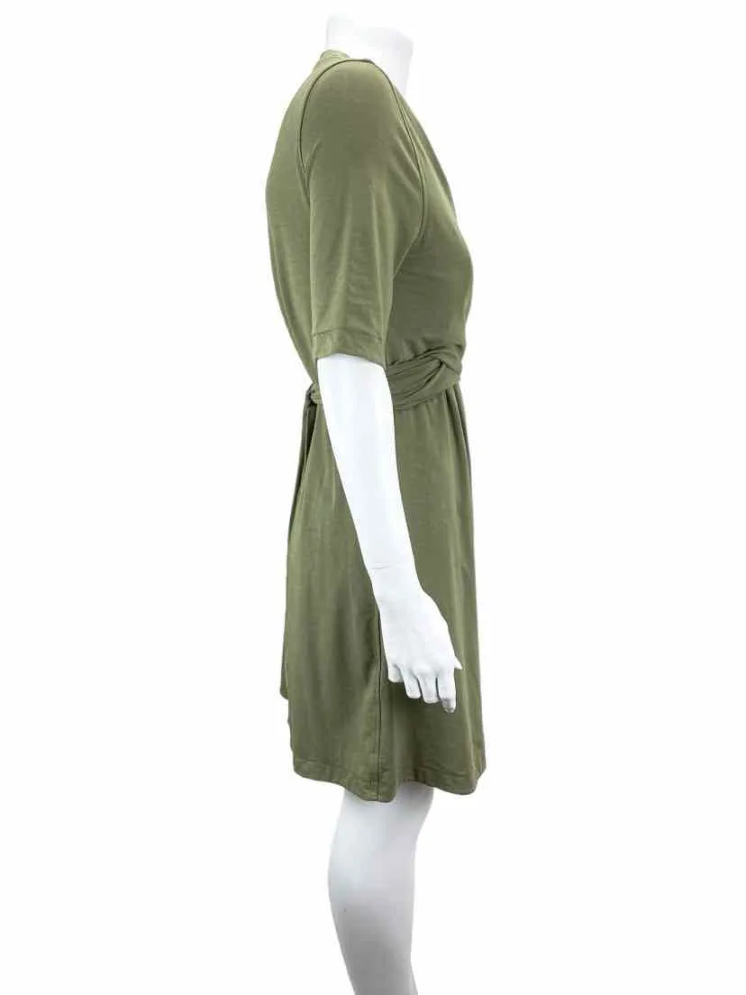 Lululemon Women's Wrap-Front T-Shirt Dress Bronze Green Size 6