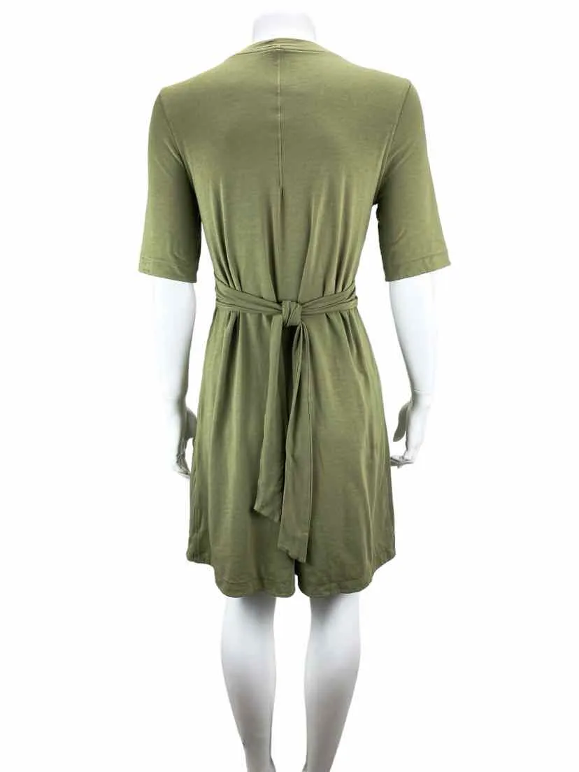 Lululemon Women's Wrap-Front T-Shirt Dress Bronze Green Size 6