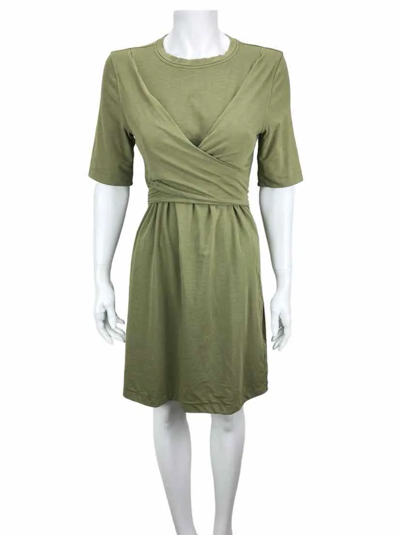 Lululemon Women's Wrap-Front T-Shirt Dress Bronze Green Size 6