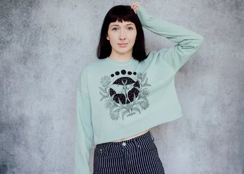 Luna Moth Cropped Crewneck