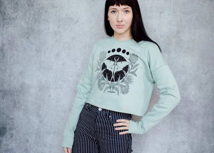 Luna Moth Cropped Crewneck