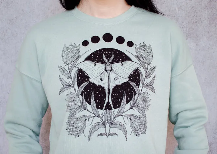 Luna Moth Cropped Crewneck