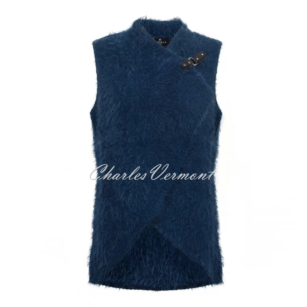 Marble Knit Gilet - Style 6332-170 (Marine Blue)