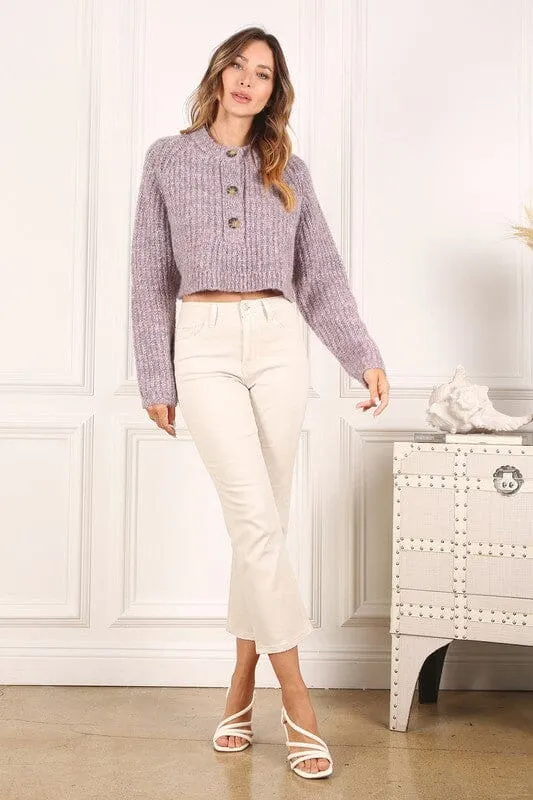 Melange multicolor sweater top