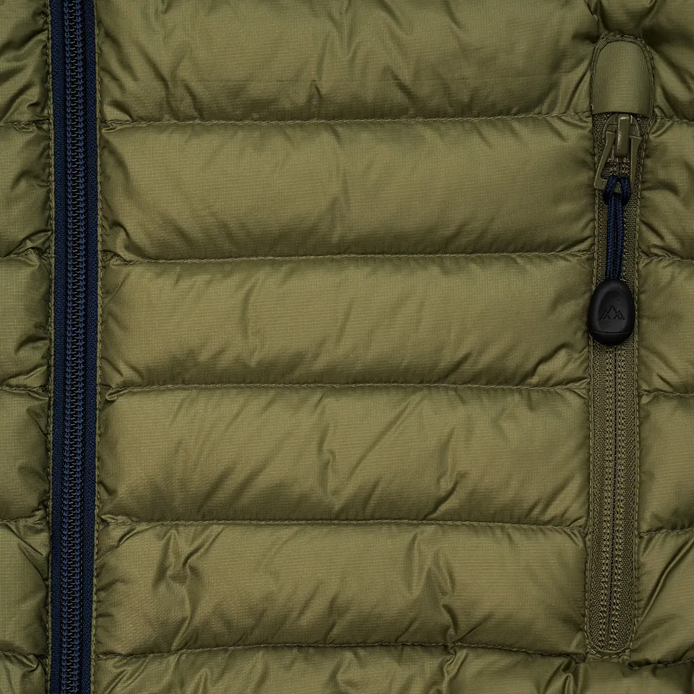 Mens Aktiv Down Gilet (Olive/Navy)