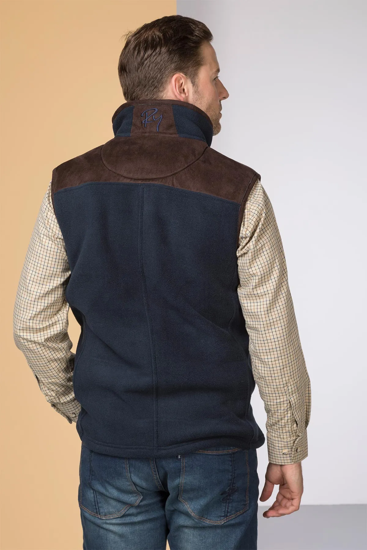 Men's Garton Fleece Gilet Pheasant Motif