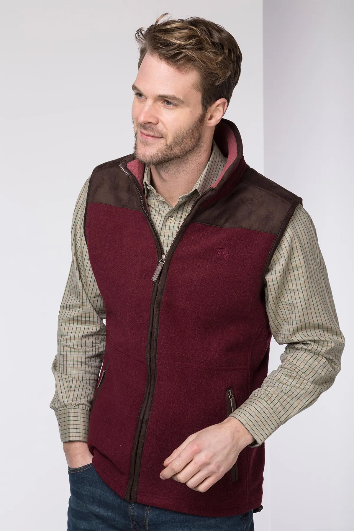 Men's Garton Fleece Gilet Ry Motif