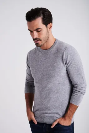 Men's lambswool blend crew neck sweater