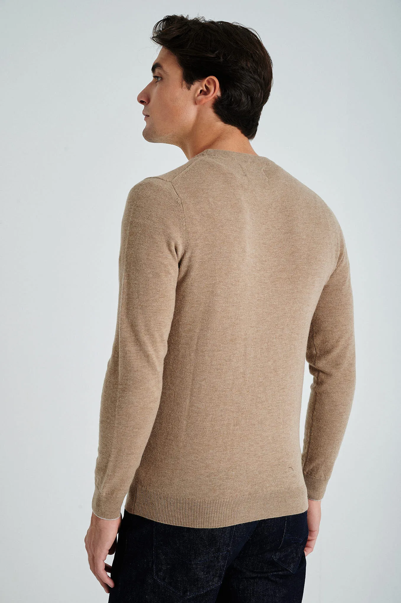 Men's lambswool blend crew neck sweater