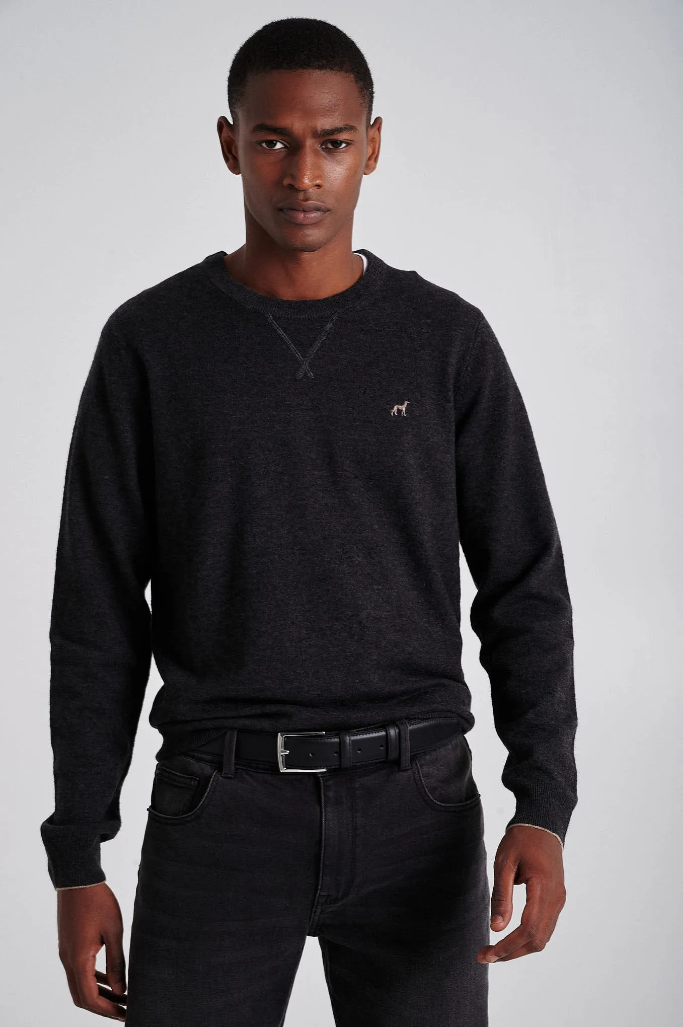 Men's lambswool blend crew neck sweater