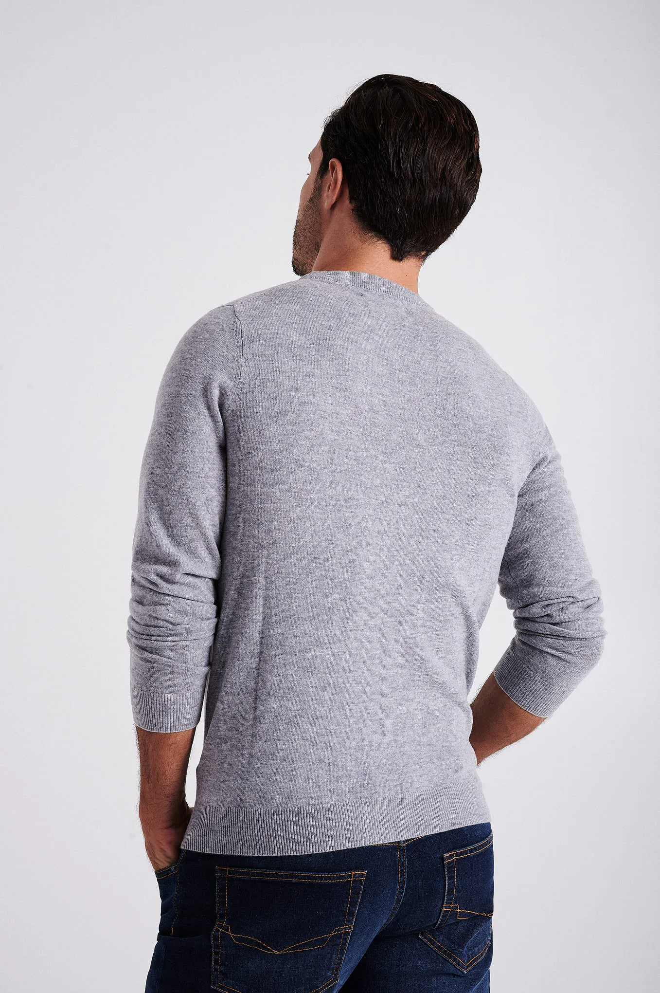 Men's lambswool blend crew neck sweater