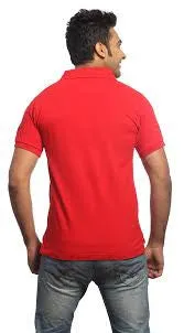 Mens Short Sleeves Slim Fit Colour Block Polo T-Shirt