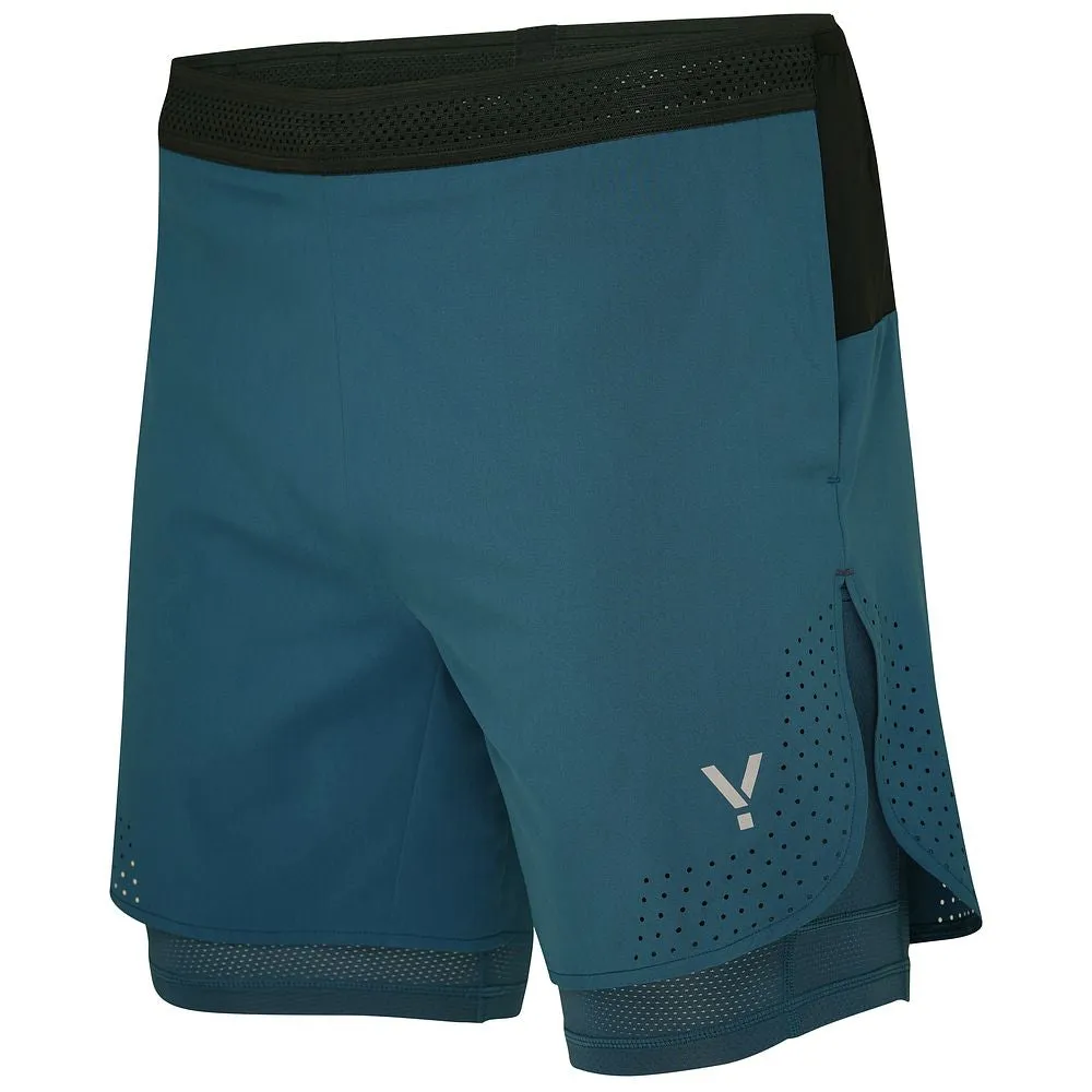 Mens Tern 2-In-1 Trail Shorts (Petrol)