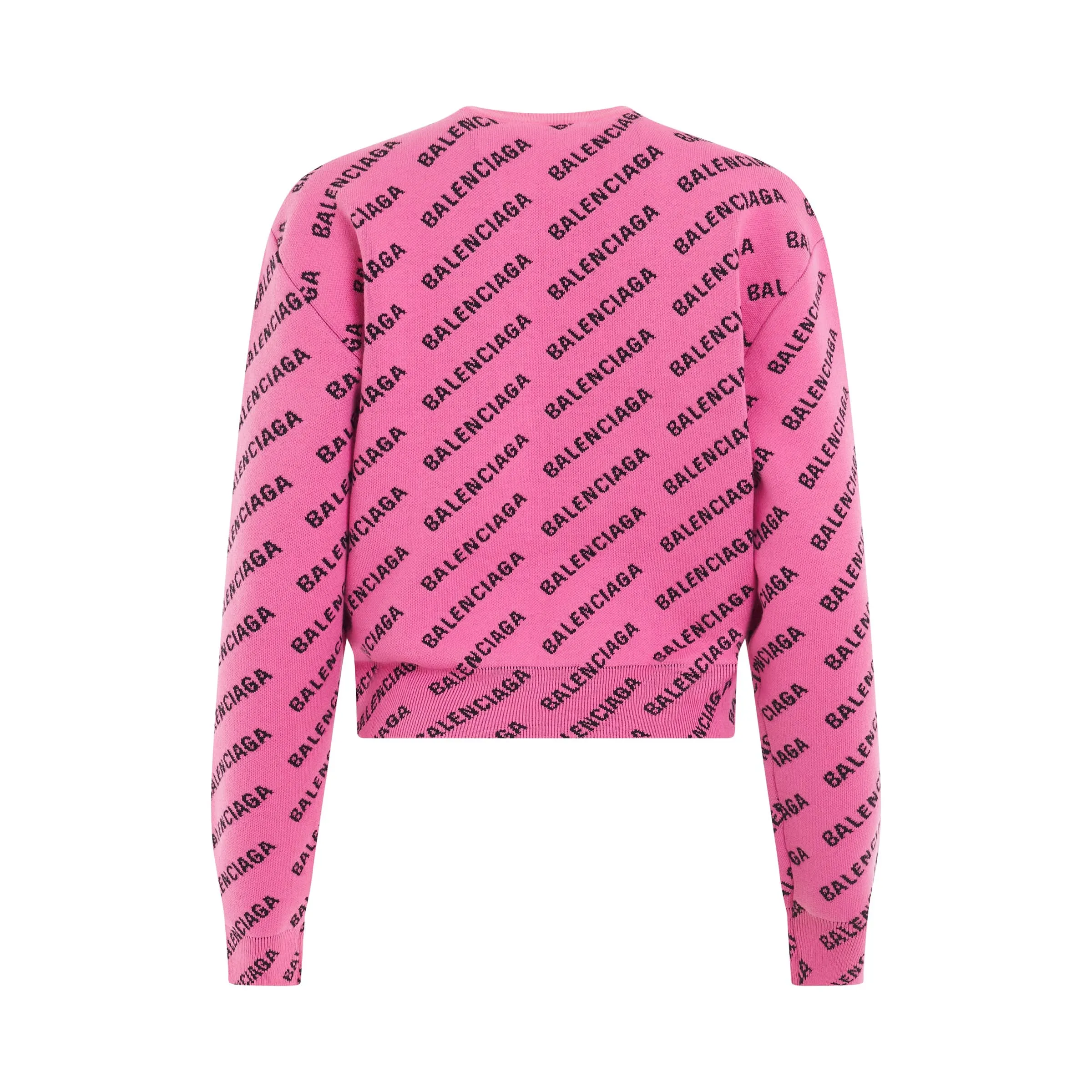 Mini Allover Logo Knit Sweater Pink/Black