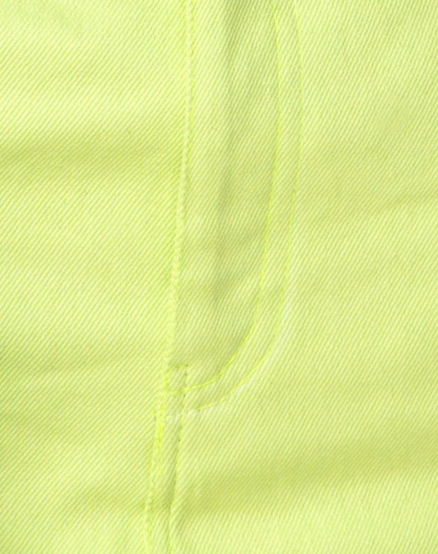 Mini Broomy Skirt in Lime