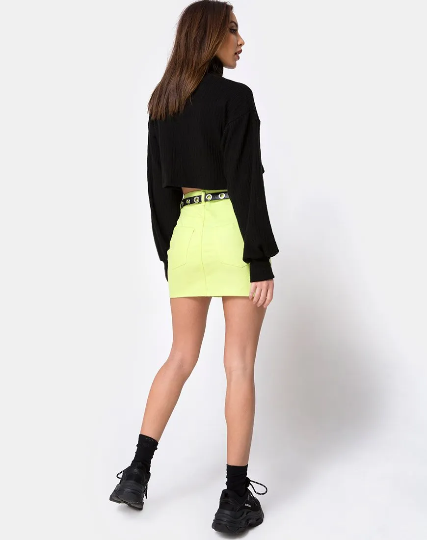 Mini Broomy Skirt in Lime