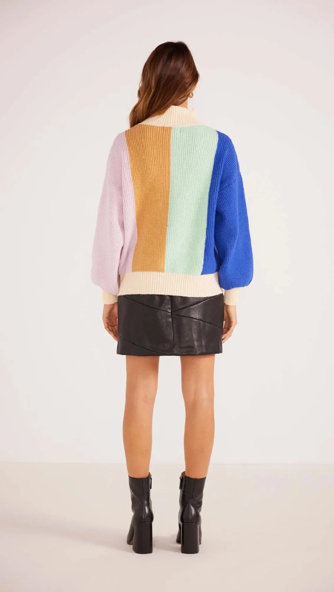 MinkPink Zia Colour Block Knit Jumper