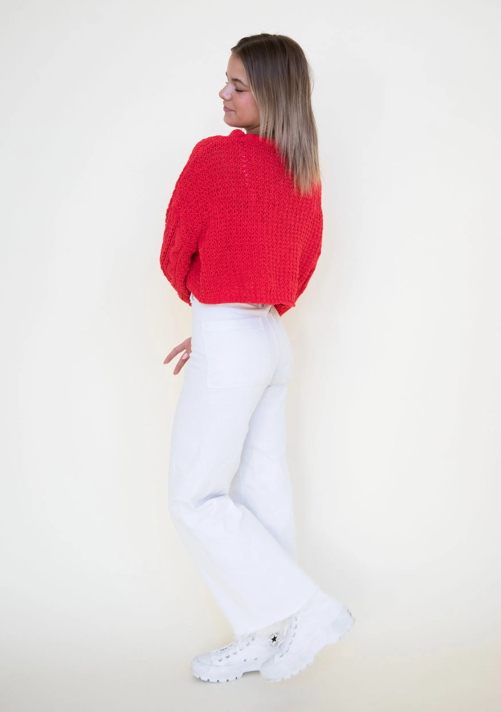 Moon Beam Sweater In Red