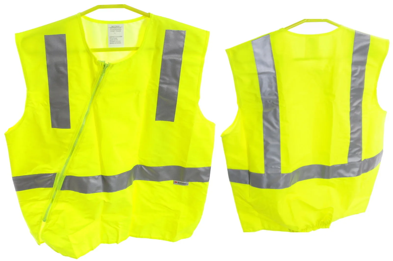 MOTRAX VISILITE BRIGHT TOP HI VIZ 3M REFLECTIVE GILET,RUNNING ,JOGGING ALL SIZES