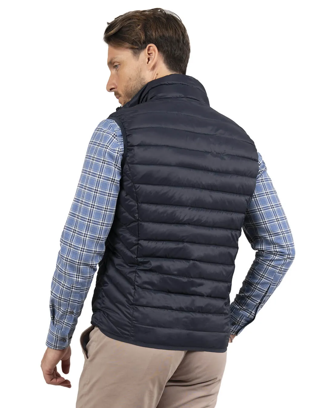 Navy Lightweight Wadded Gilet