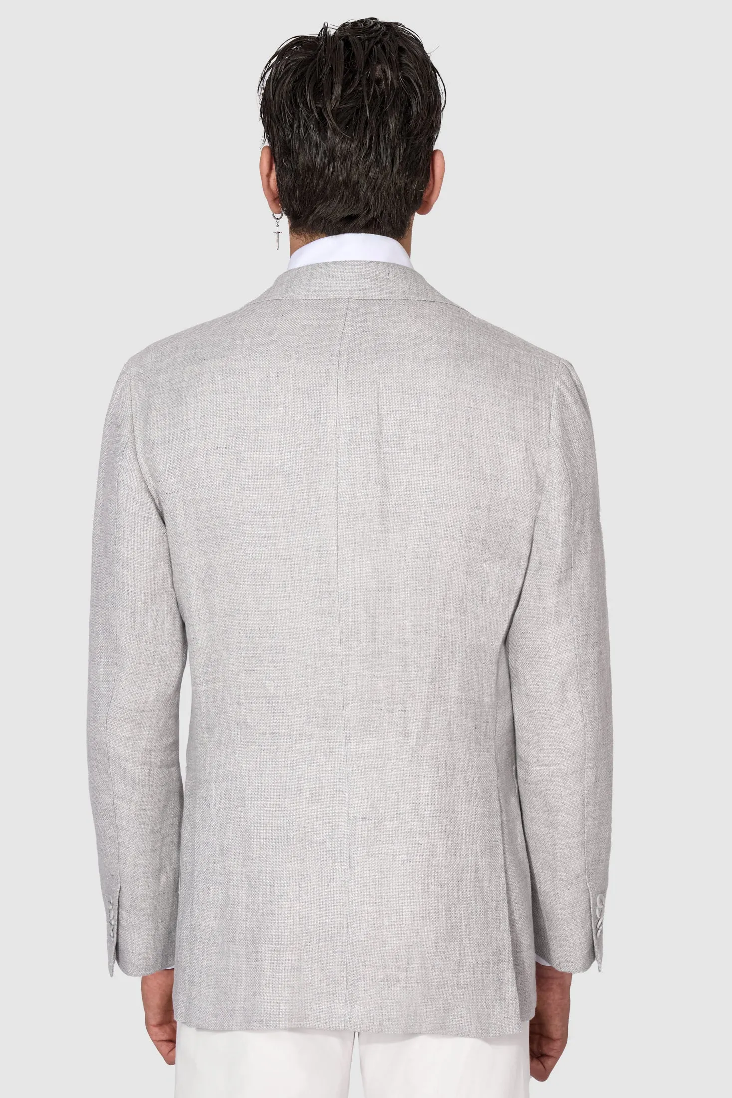 New Suitsupply Havana Light Gray Linen, Wool, Mulberry Silk DB Zegna Blazer - Size 36R and 40S (Final Sale)