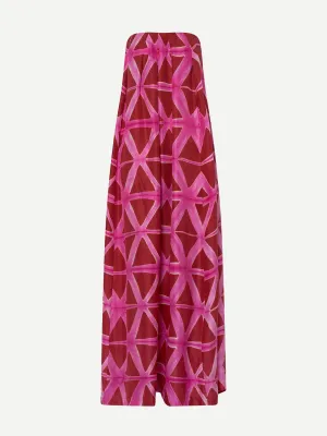 Niobe Dress in Pink and Red