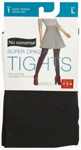 NO NONSENSE - Super Opaque Tight Graphite Heather Large - 1 Pair