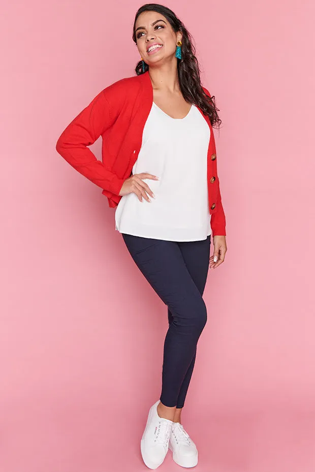 Norma Red Cardi